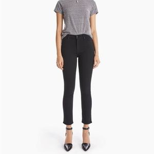 Mother Denim Mid Rise Dazzler Ankle Not Guilty Black Jean, 27